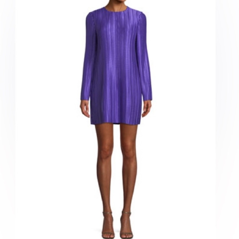 Tibi - Elegant Purple Long Sleeve Dress